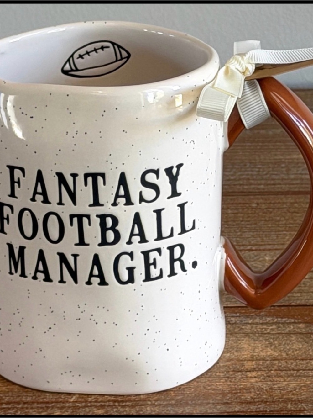 Rae Dunn Fantasy Football Manager Coffee Mug NWT